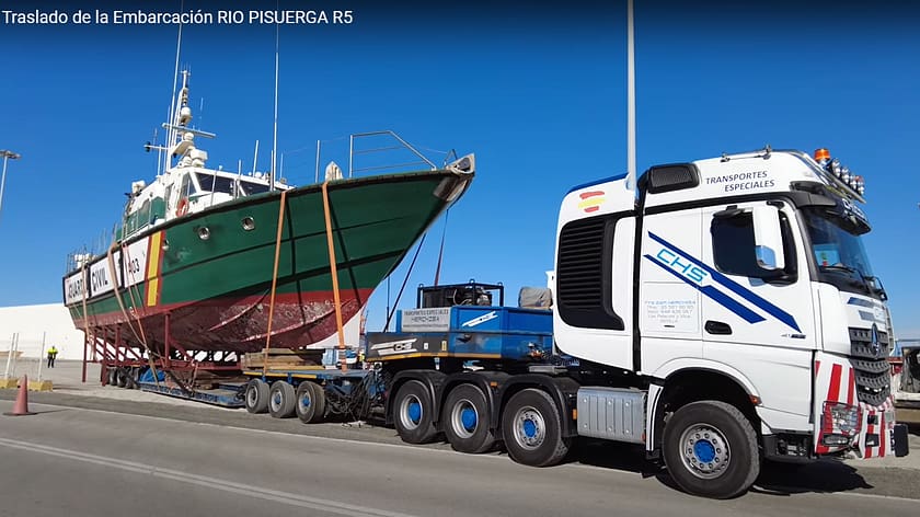 Transporte especial de la embarcación Rio Pisuerga Transporte especial de la embarcación Rio Pisuerga