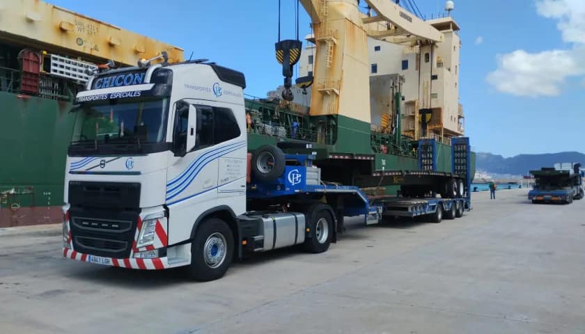 Transporte desde todos los puertos de España y Portugal